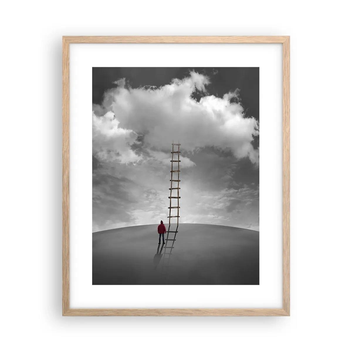 Poster in light oak frame - Everything Is Poissible - 40x50 cm