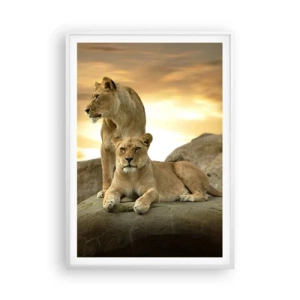 Poster in white frmae - Royal Majesty - 70x100 cm