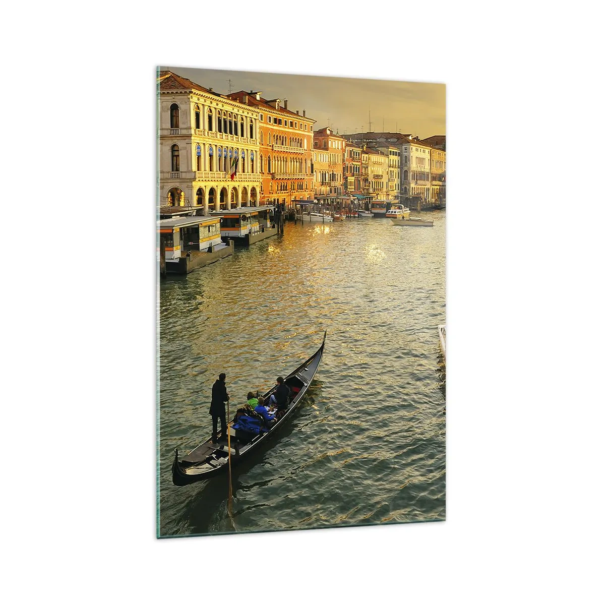 Glass picture - On the Sunny side of a Street - 70x100 cm