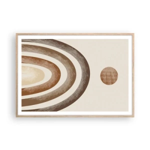 Poster in light oak frame - In a Distant Galaxy - 100x70 cm