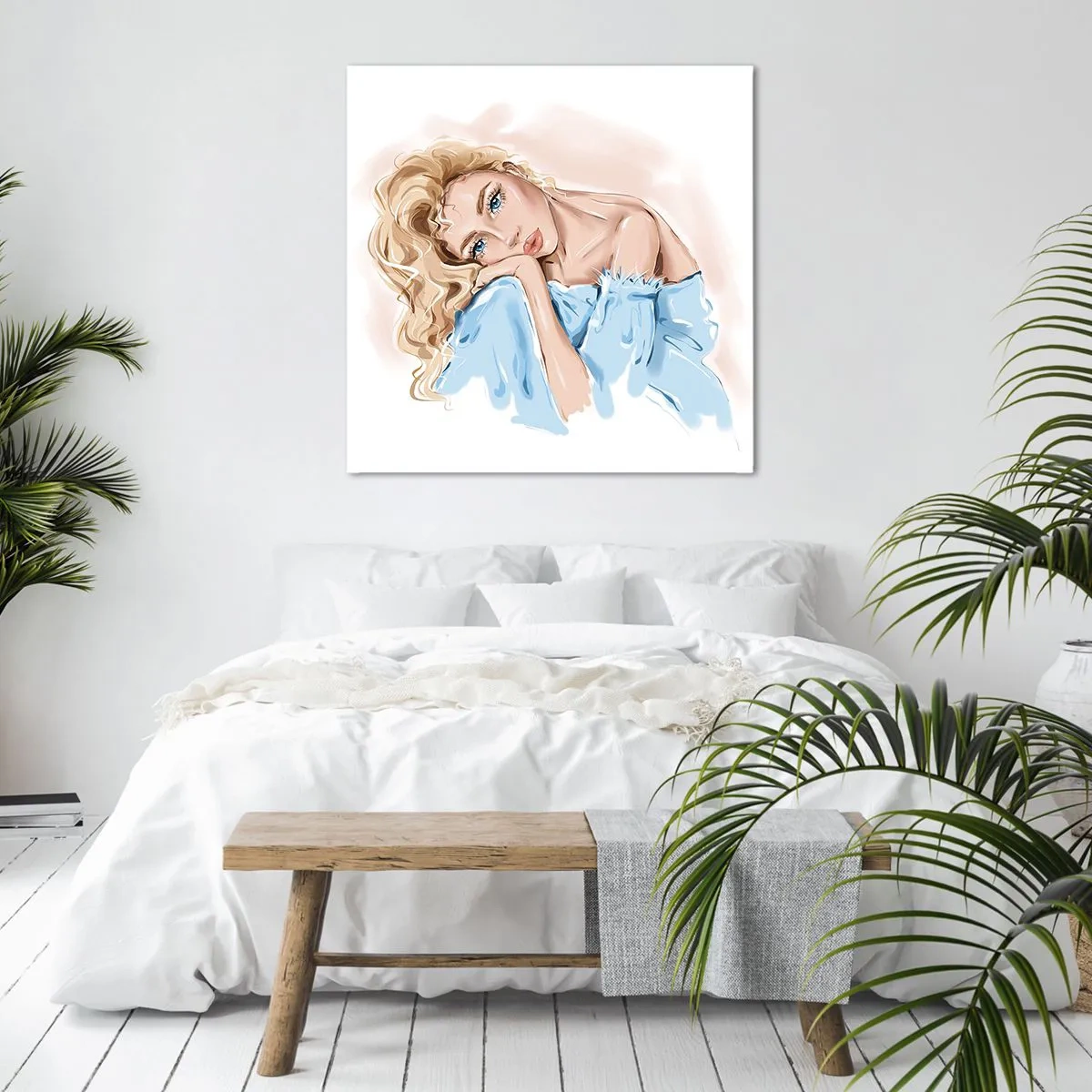 Canvas picture - Dreamy in Blue - 50x50 cm