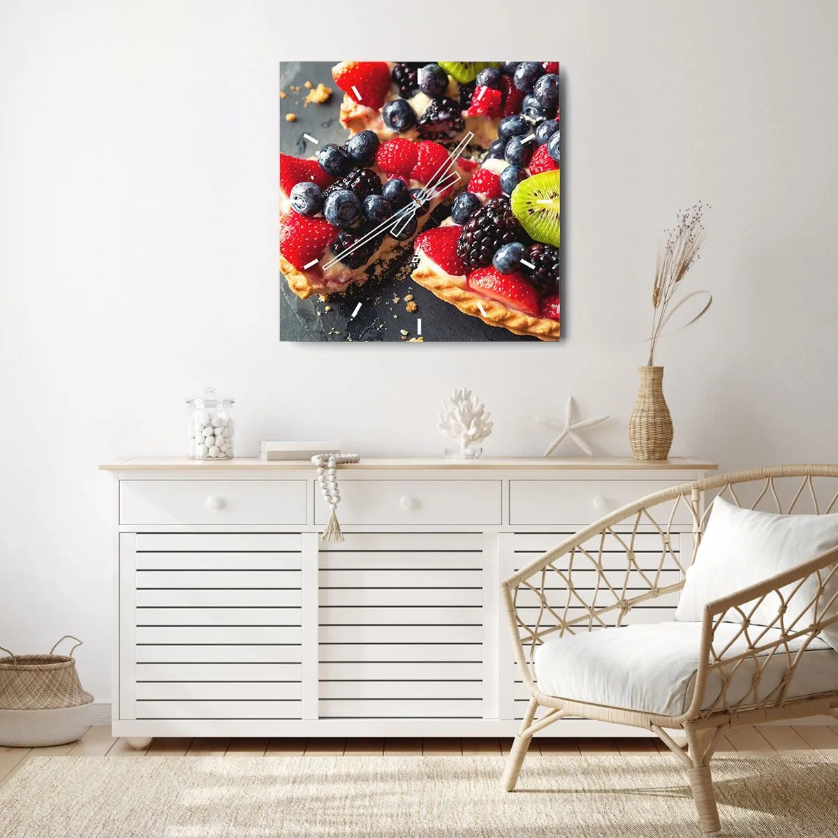 Wall clock - Clock on glass - Dolce Vita! - 30x30 cm