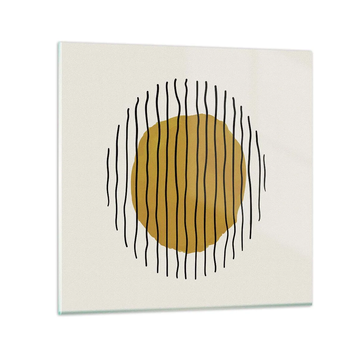 Glass picture - Abstract Shivering from Heat - 60x60 cm