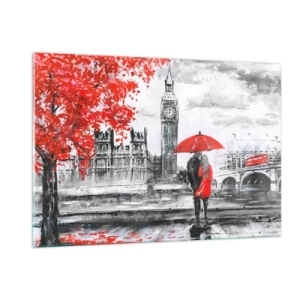 Glass picture - In Love with London - 120x80 cm