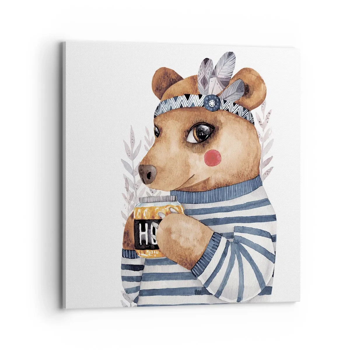 Canvas picture - Sweet Lady Bear - 70x70 cm