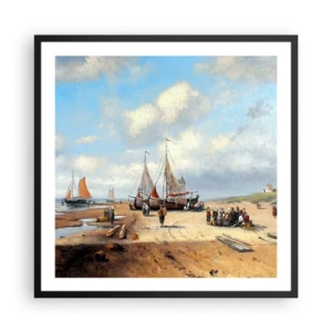 Poster in black frame - After a Successful Catch - 60x60 cm