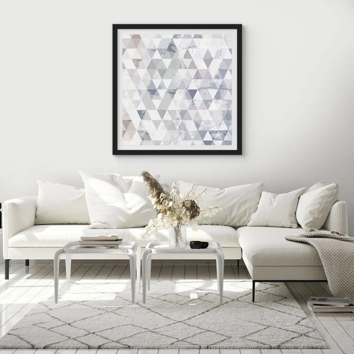 Poster in black frame - In the Rhythm of a Triangle - 50x50 cm