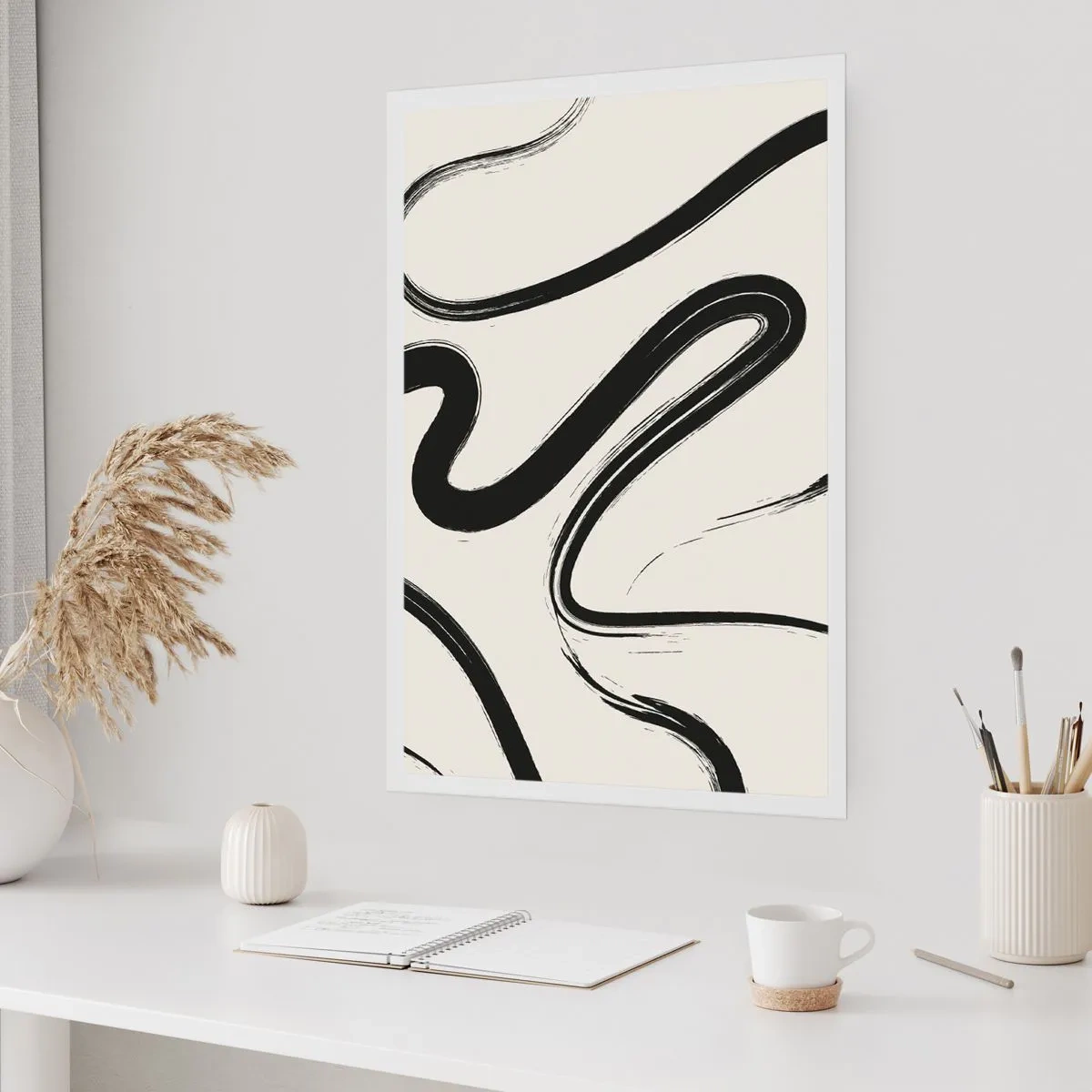 Poster - Black and White Fancy - 30x40 cm