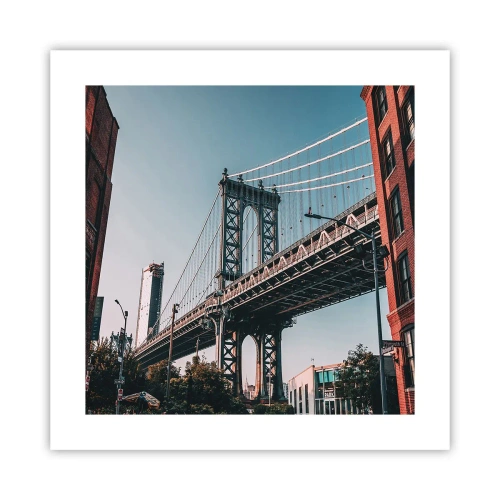 Poster - Over the City Waves - 40x40 cm