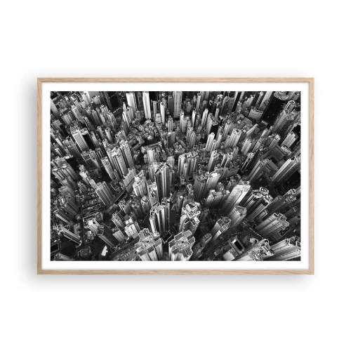 Poster in light oak frame - Higher and Higher - 100x70 cm