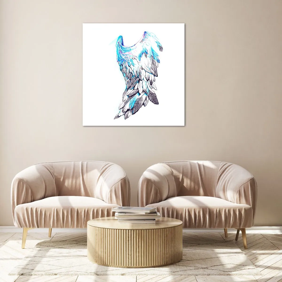 Glass picture - I Need Wings - 30x30 cm