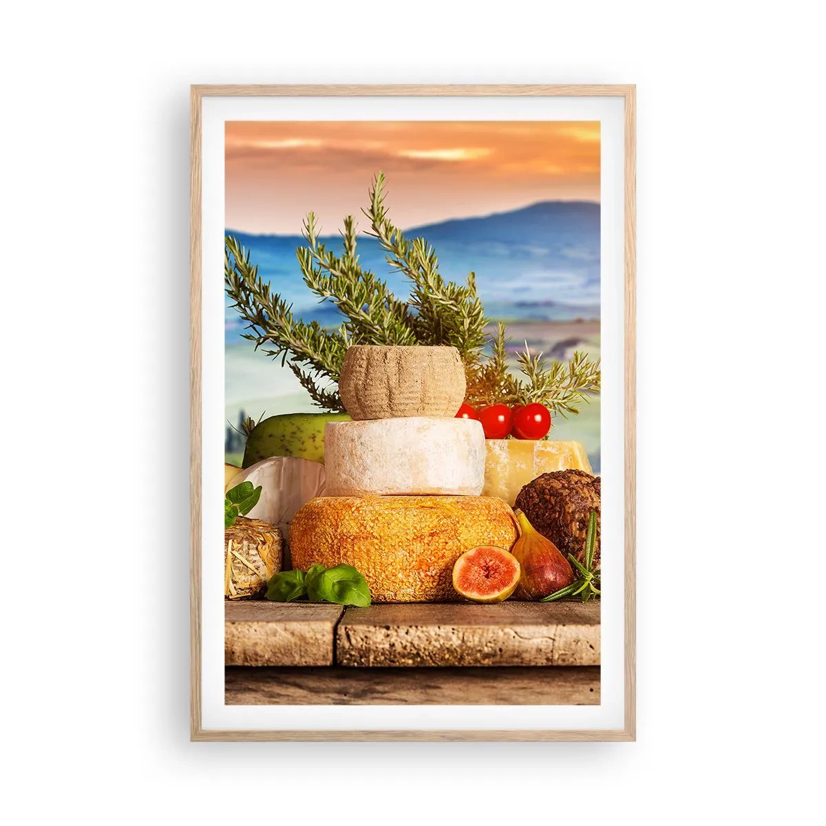 Poster in light oak frame - Italian Joie de Vivre - 61x91 cm