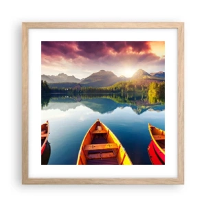 Poster in light oak frame - Nothing against Nature - 40x40 cm