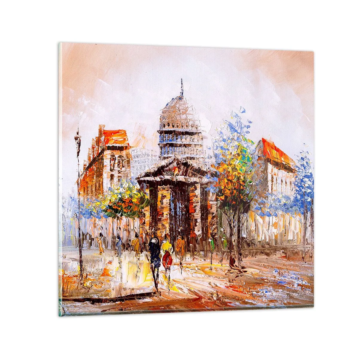 Glass picture - Parisian Walk - 70x70 cm