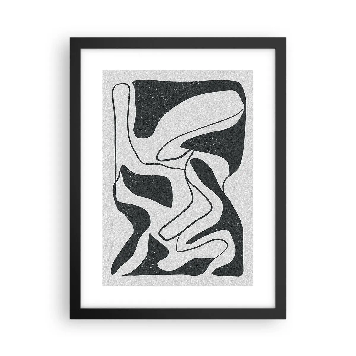 Poster in black frame - Abstract Fun in a Maze - 30x40 cm