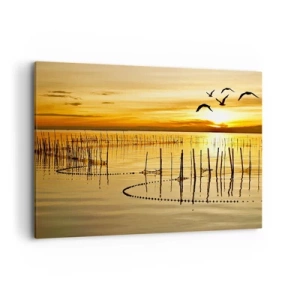 Canvas picture - At a Fishery - 100x70 cm