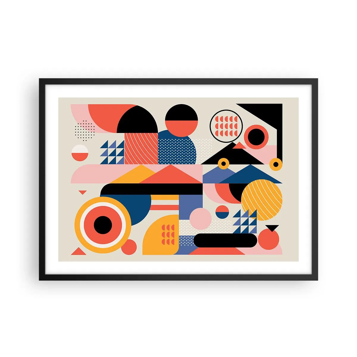 Poster in black frame - Composition: Have Fun - 70x50 cm