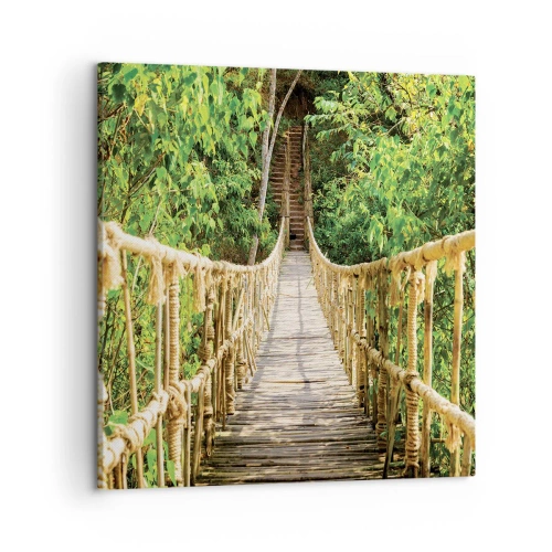 Canvas picture - Suspended in Green - 50x50 cm