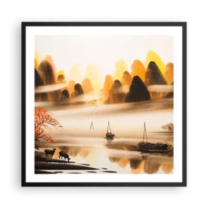 Poster in black frame - Further than Far East - 60x60 cm