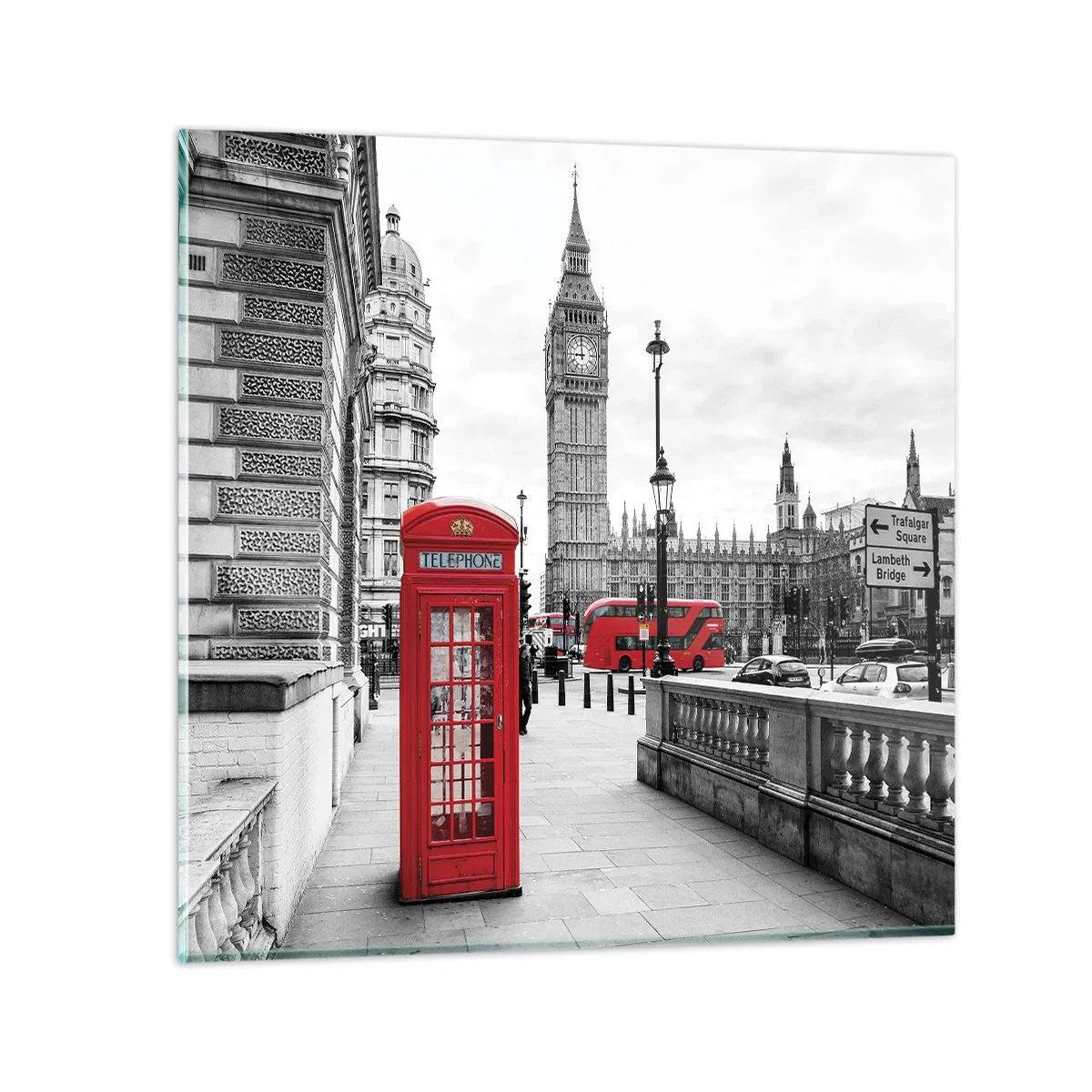 Glass picture - Undoubtedly London - 30x30 cm