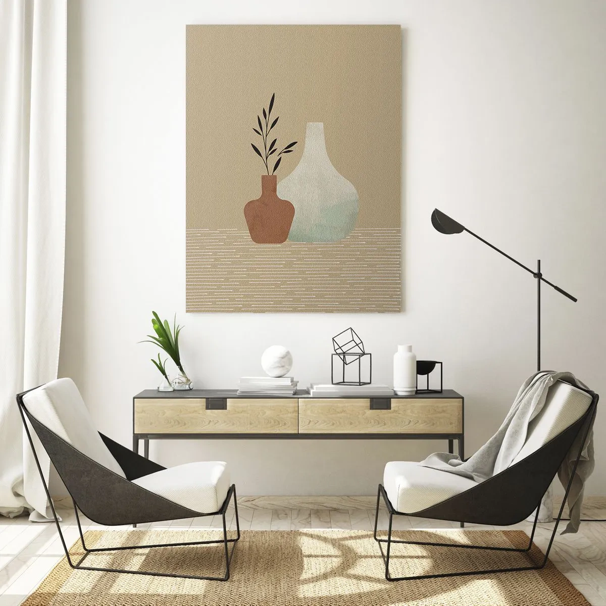 Glass picture - Vase and Idea of It - 50x70 cm