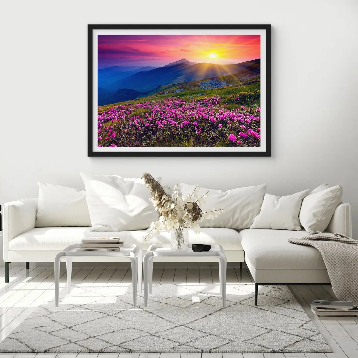 Poster in black frame - Surrounded by Mountain Pine and Herbs - 91x61 cm