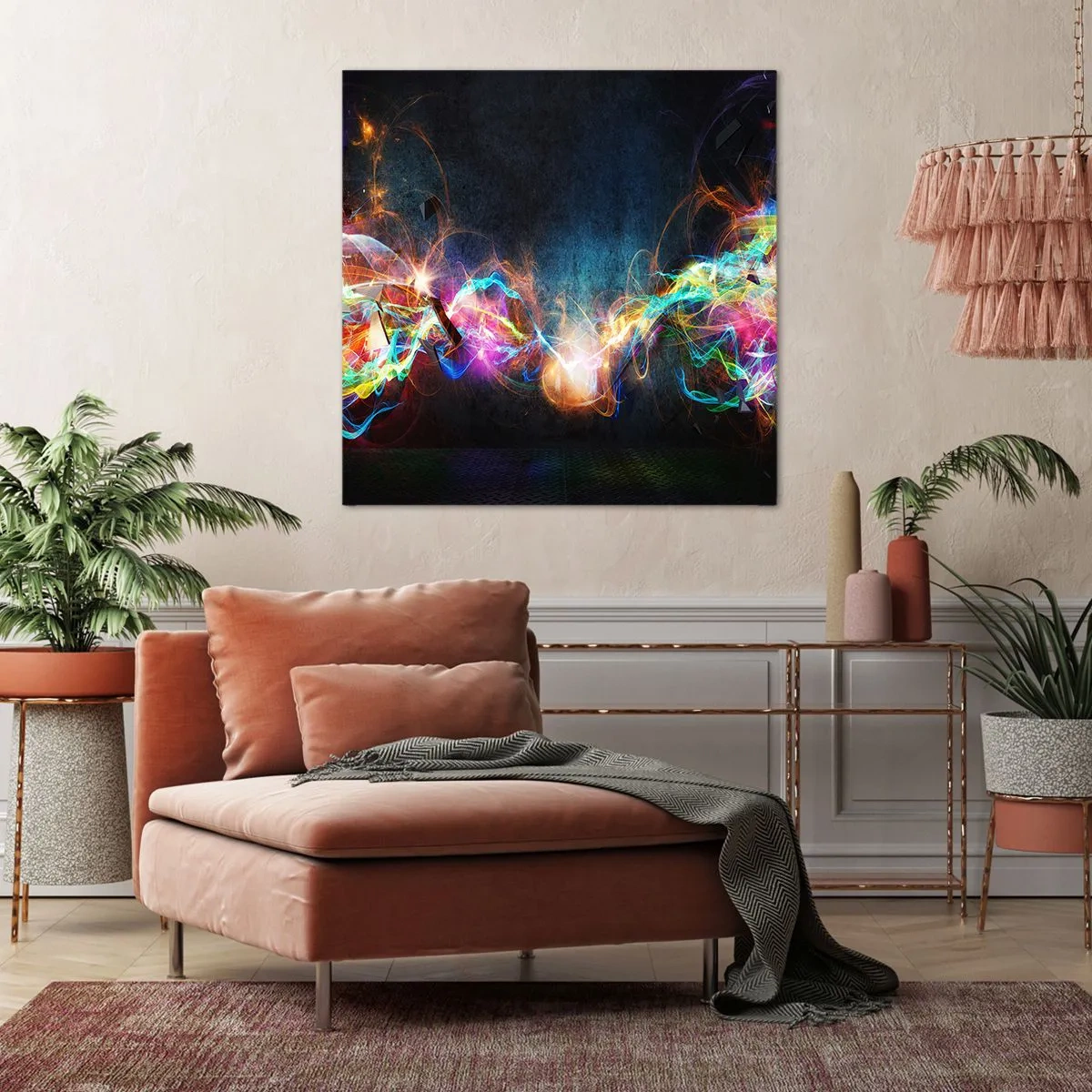 Canvas picture - Joyfully against Darkness - 70x70 cm