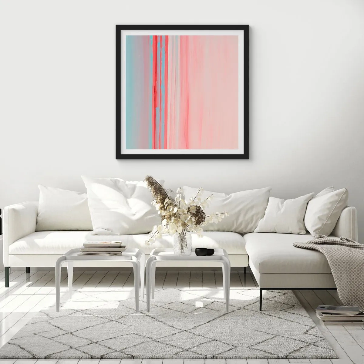 Poster in black frame - Abstract at Dawn - 60x60 cm