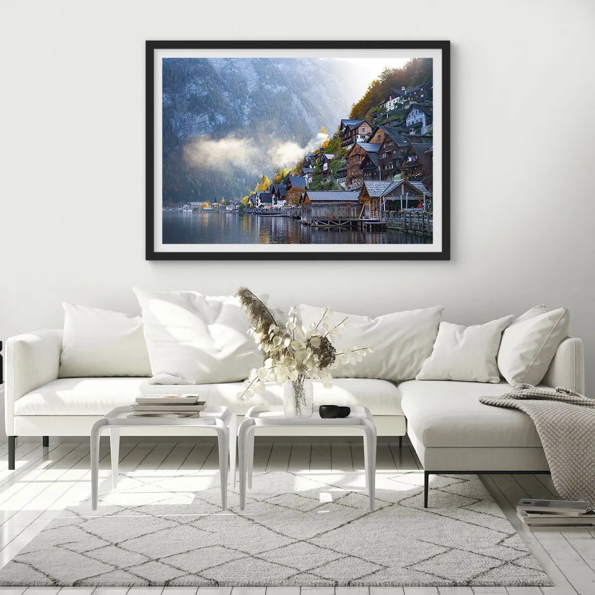 Poster in black frame - Alpine Atmosphere - 70x50 cm