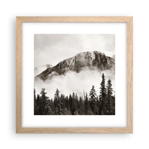 Poster in light oak frame - Granite Ruler - 30x30 cm