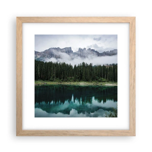 Poster in light oak frame - Quiet Please, Let's Not Wake Up Still Waters - 30x30 cm