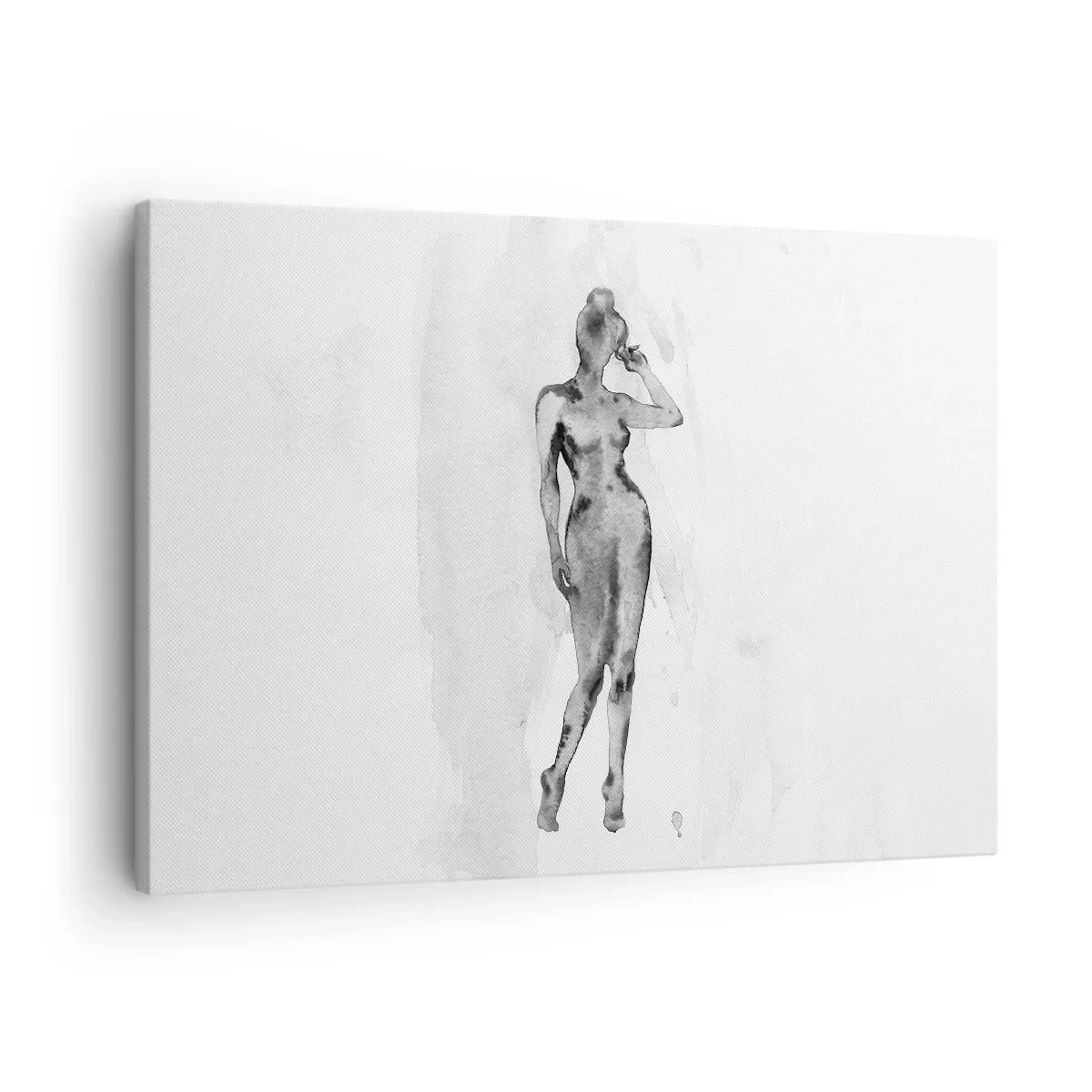 Canvas picture - Sketch of a woman's silhouette in shades of gray - 70x50cm - Study of Ideal of Feminity - Modern wall decoration for the living room and bedroom ARTTOR
