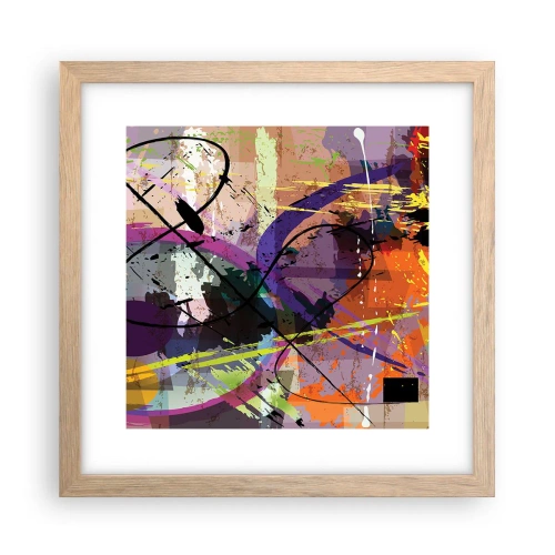 Poster in light oak frame - Straight Ahead or Around - 30x30 cm