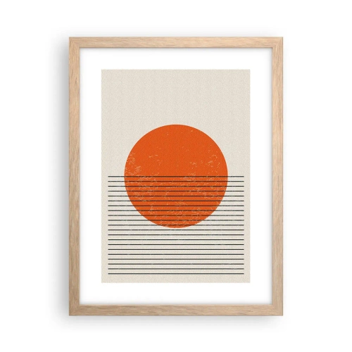 Poster in light oak frame - Always the Sun - 30x40 cm