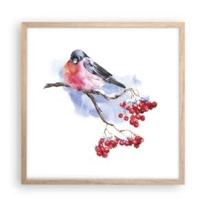 Poster in light oak frame - Winter in Colour - 50x50 cm