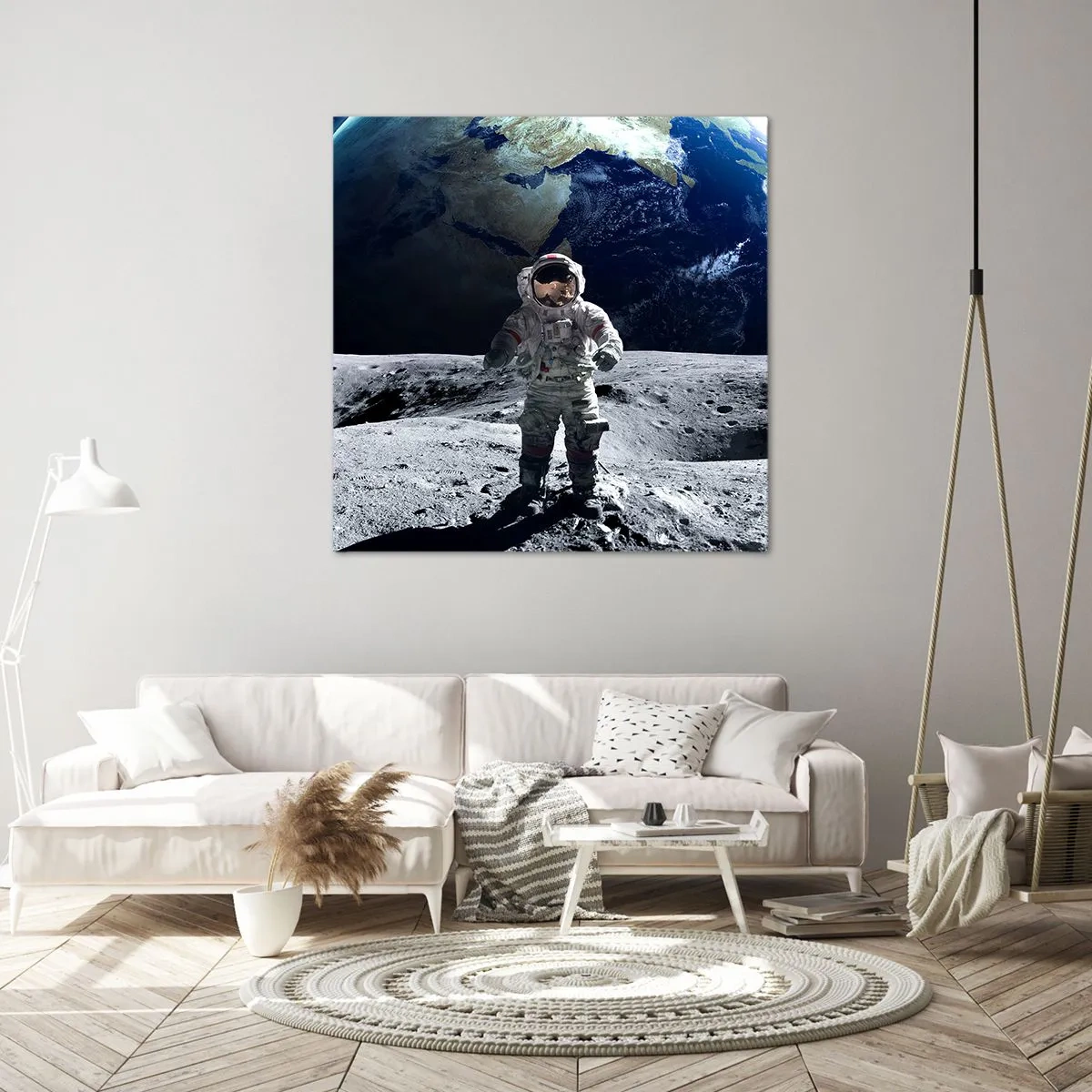 Canvas picture - Greetings from the Moon - 70x70 cm