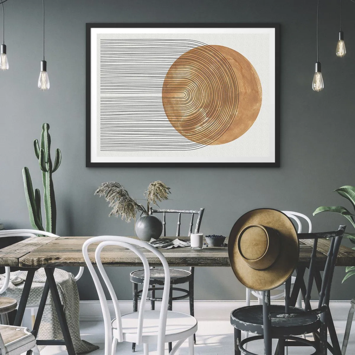 Poster in black frame - Sunny Composition - 91x61 cm