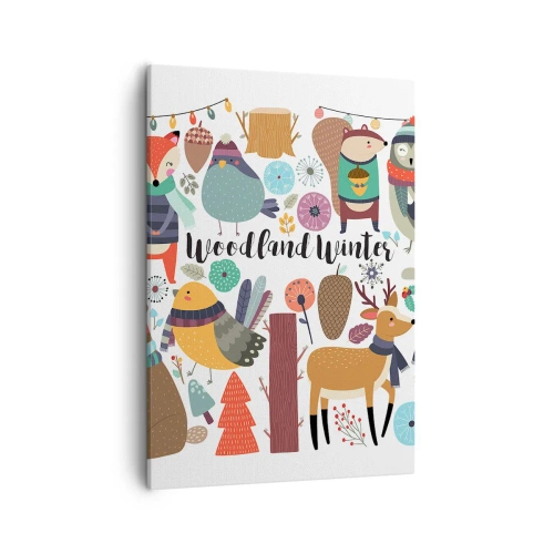 Canvas picture - Woodland Winter - 50x70 cm