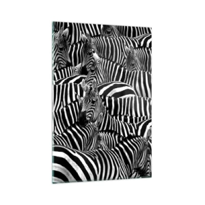 Glass picture - Striped Group Portrait  - 80x120 cm