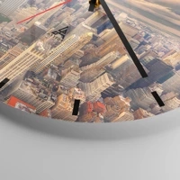 Clock face with lines