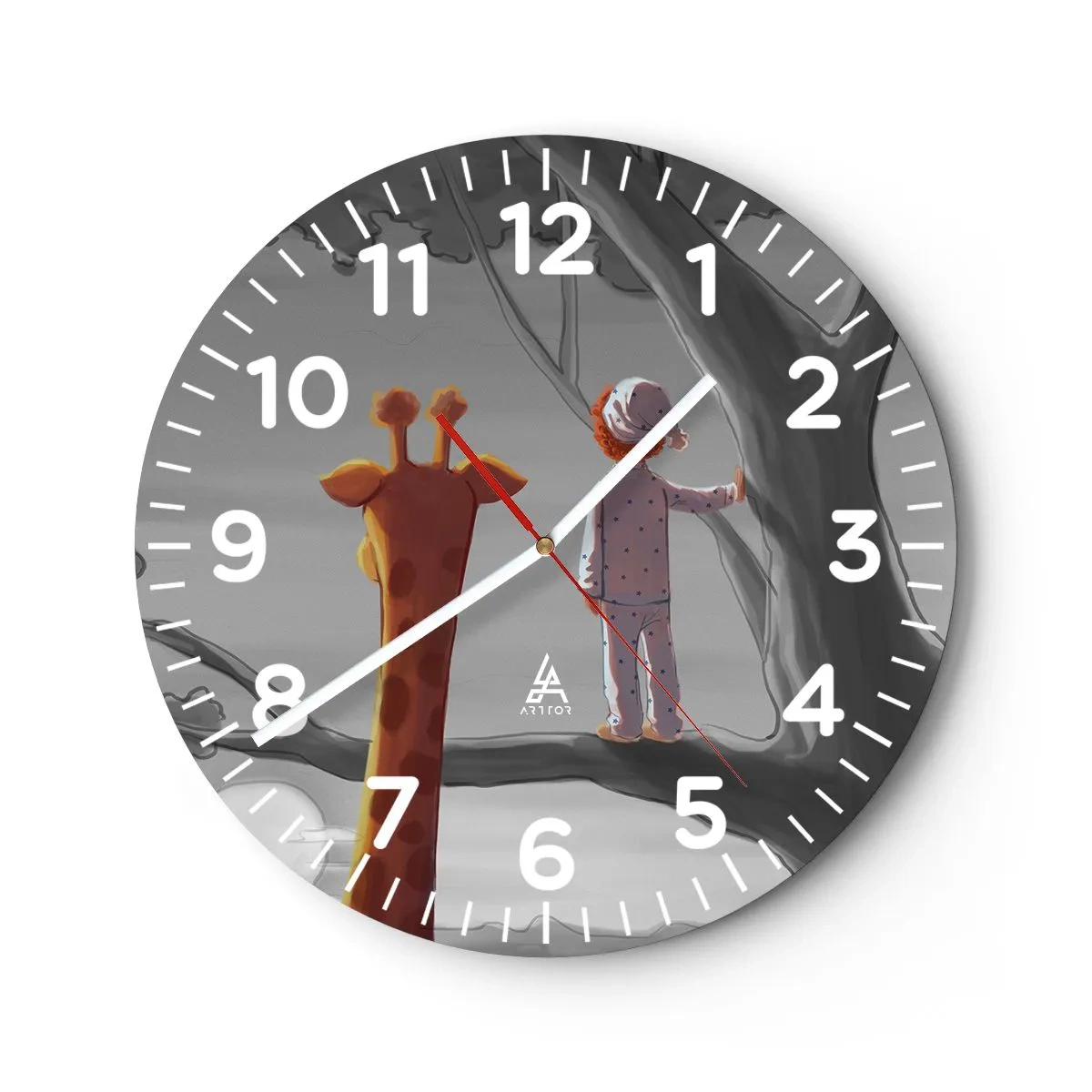 Wall clock - Clock on glass - This Is Really Happening - 40x40 cm