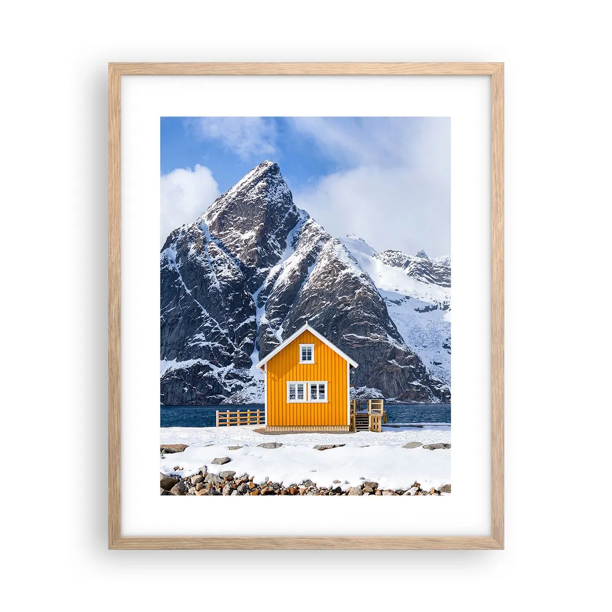 Poster in light oak frame - Scandinavian Holiday - 40x50 cm