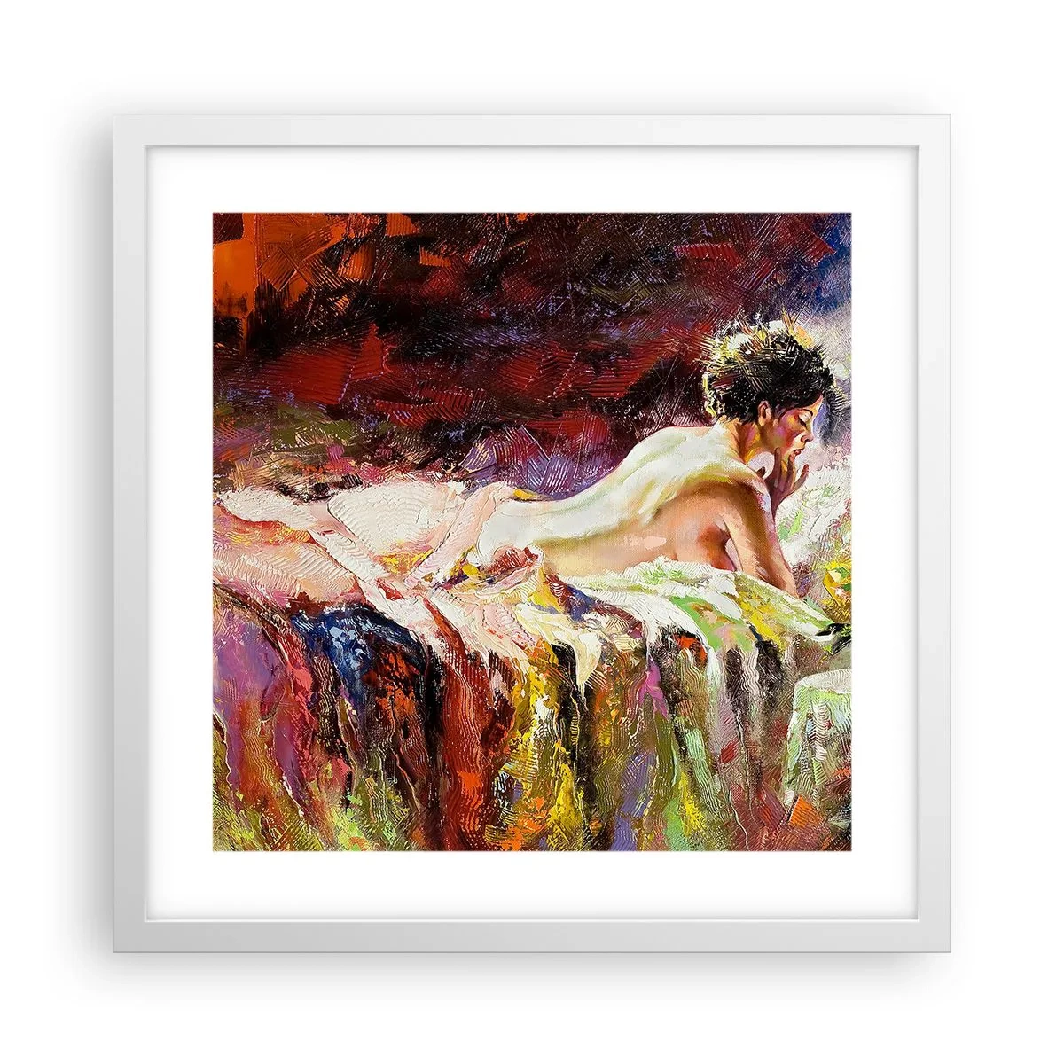 Poster in white frmae - Thoughtful Venus - 40x40 cm