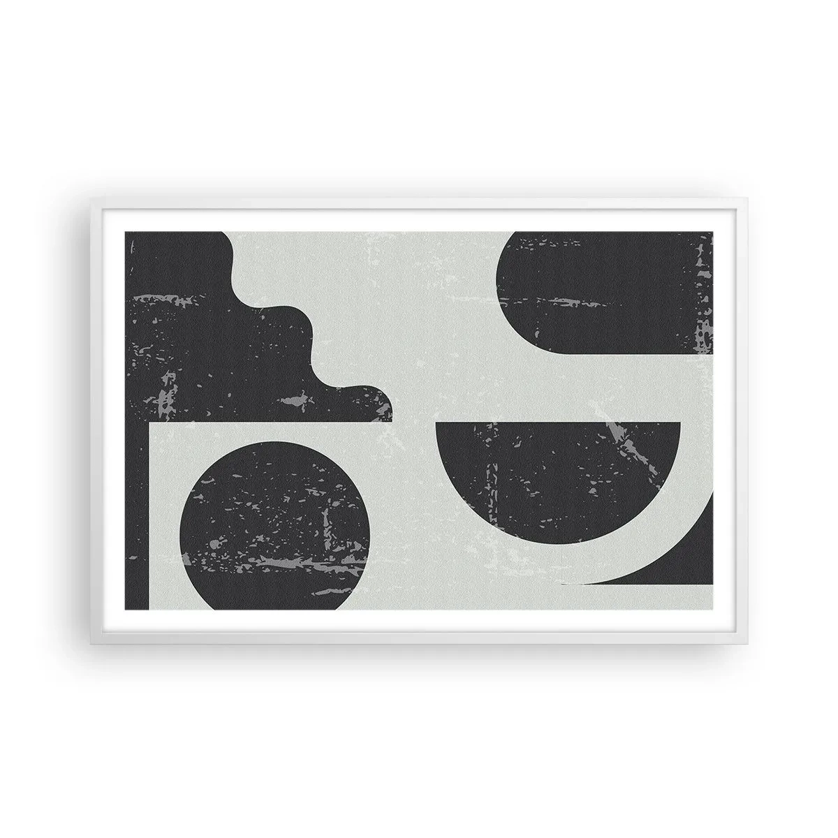 Poster in white frmae - Composition Above and Under - 91x61 cm