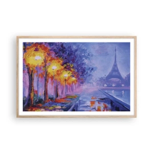 Poster in light oak frame - Dreamed Walk - 91x61 cm