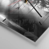 Clock face with lines