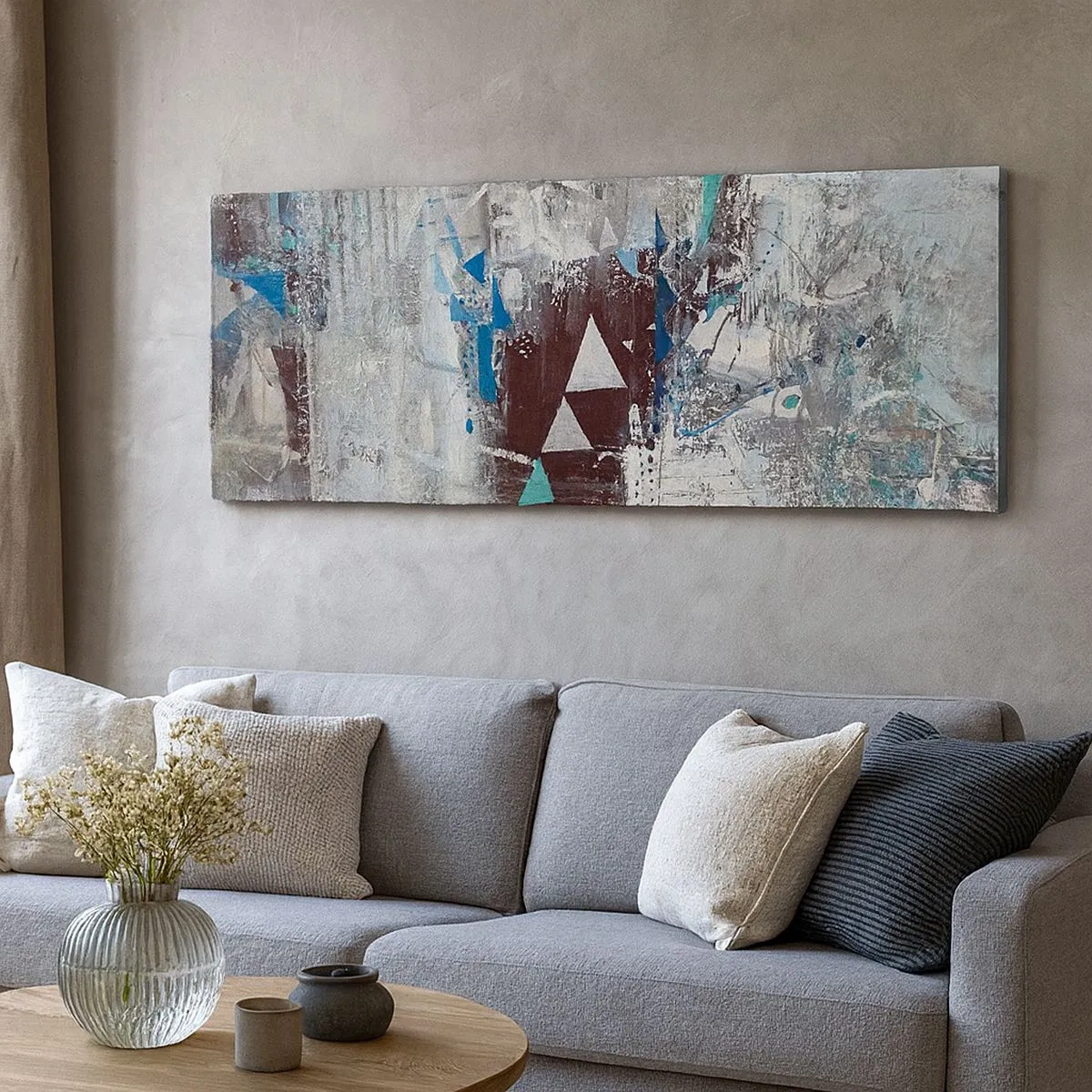 Canvas picture - Superior Order of Triangles - 100x40 cm