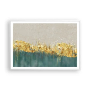 Poster in white frmae - Golden Border - 100x70 cm