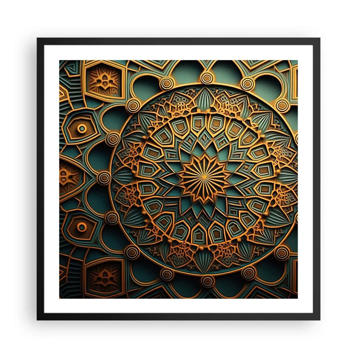 Poster in black frame - In Arabic Style - 60x60 cm