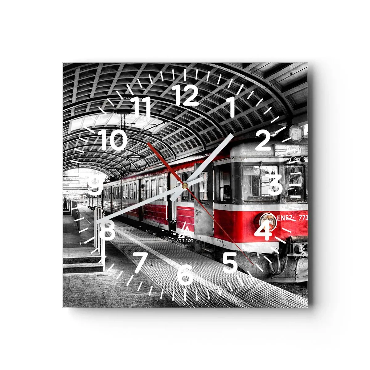 Wall clock - Clock on glass - It Might Be a Trip of Life - 30x30 cm